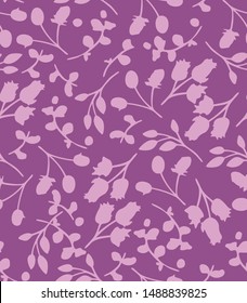 Japanese Leaf Flower Flow Seamless Pattern