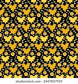 Japanese Leaf Motif Diamond Vector Seamless Pattern