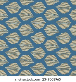 Japanische Leaf Motif Vektor Nahtloses Muster