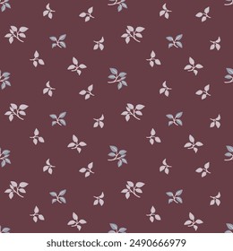 Japanese Leaf Motif Vector Seamless Pattern