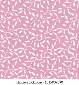 Japanese Leaf Vine Vector Seamless Pattern