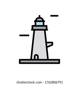 Japanese, lighthouse icon. Simple color with outline vector elements of pharos icons for ui and ux, website or mobile application