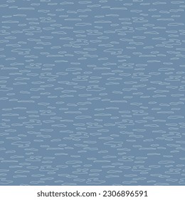 Japanese Line Cloud Vector Seamless Pattern