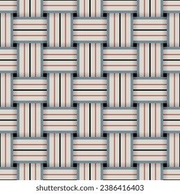 Japanese  Line Weave Vector Seamless Pattern