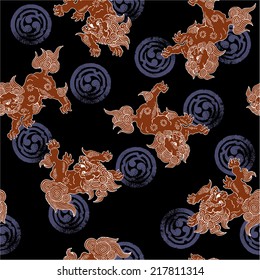 Japanese lion pattern