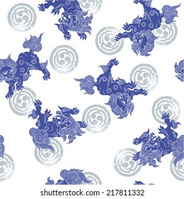 Japanese lion pattern