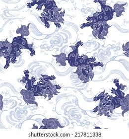 Japanese lion pattern