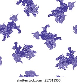 Japanese lion pattern