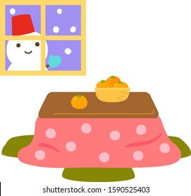 Japanese living room with kotatsu