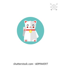 Japanese lucky cat icon