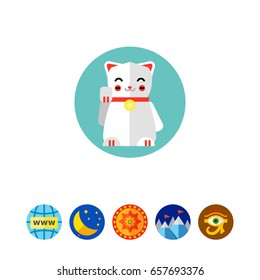 Japanese lucky cat icon