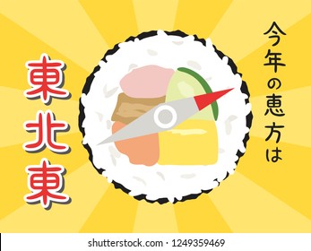 Japanese lucky direction in 2024 year
"This year's lucky direction is Northeast east" is written in Japanese.