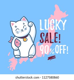 Japanese lucky sale cat