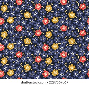 Japanese Luxury Flower Fall Vector Seamless Pattern