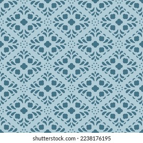 Japanese Luxury Flower Octagon Mosaic Vector Seamless Pattern