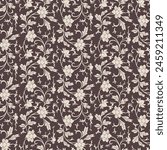 Japanese Luxury Flower Vine Vector Seamless Pattern