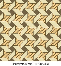 Japanese Luxury Geometric Windmill Vector Seamless Pattern