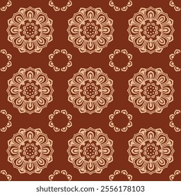 Japanese Luxury Lotus Motif Vector Seamless Pattern