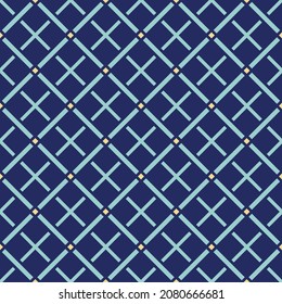 Japanese Luxury Square Weave Vector Seamless Pattern