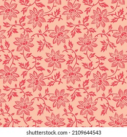 Japanese Luxury Wild Flower Vector Seamless Pattern