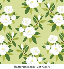 Japanese magnolia flower pattern