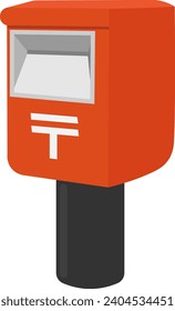 roter Postkasten-Postdienst