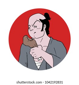 japanese man eating