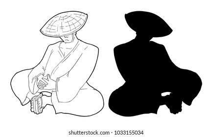 japanese man illustration