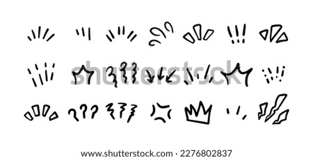 Japanese Manga comic expression style line elements for character emotion Foto stock © 