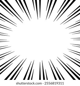 Japanese manga material: Concentrated line Thin type with thick line Horizontal round space