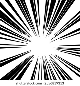 Japanese manga material: Concentrated line Thin type with thick line Horizontal round space