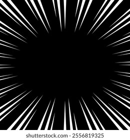 Japanese manga material: Concentrated line Thin type with thick line Horizontal round space