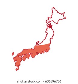 Japanese Map Landmark Country Location Stock Vector (Royalty Free ...