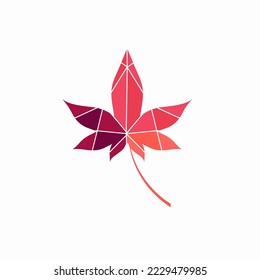 japanese maple leaf logo polygonal design