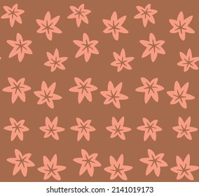 Japanese Maple Leaf Vector Seamless Pattern