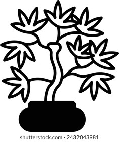 Japanese Maple tree vector illustration