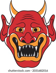 japanese mask design vector  illustration