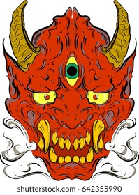 Japanese mask Logo color
