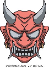 Japanese mask oni no background color