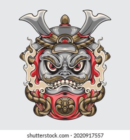 Japanese mask vector art set