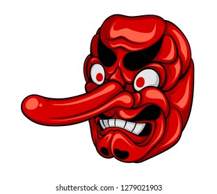 Japanese mask. Vector illustration