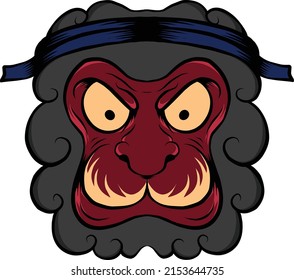 Japanese mask vector illustrations are suitable for use for clothing branding stickers and others