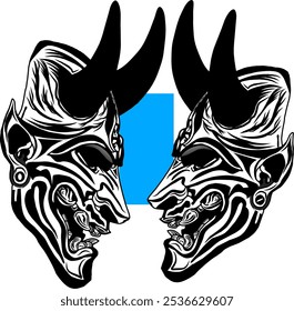 japanese mask vector illustrator image

