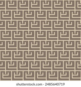 Japanese Maze Line Vector Seamless Pattern