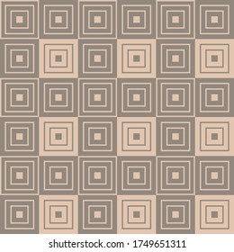 Japanese Maze Square Vector Seamless Pattern