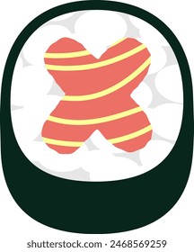 Japanese Meal Sushi Letter Alphabet Vector Element