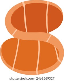 Japanese Meal Sushi Letter Alphabet Vector Element