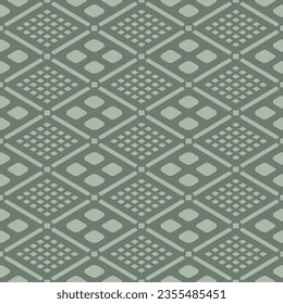 Japanese Mesh Diamond Vector Seamless Pattern
