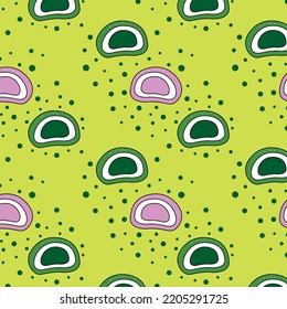 Japanese mochi sweets hand drawn pattern 