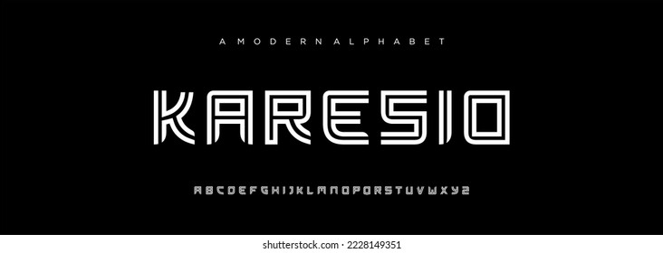 Japanese modern alphabet font, japan asian fonts style latin design